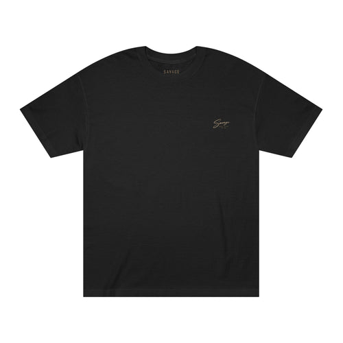 Men's fishing T-shirt with "Hooked on the Good Life" print, casual cotton tee by Printify, featuring a fishing-themed design.
