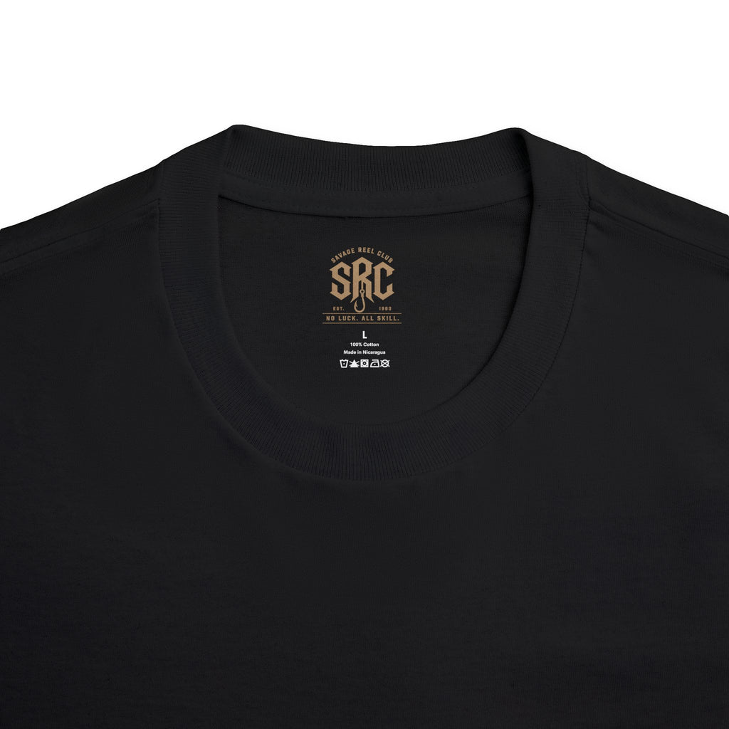 Vintage boat graphic T-shirt from Savage Reel Club Fishing Tee collection, featuring a classic fishing design on a casual print t-shirt.