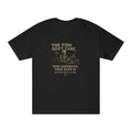 Men's fishing T-shirt titled "The Fish Don’t Care" by Printify, featuring a casual design with fishing-themed graphics.