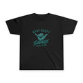 Kids' youth fishing t-shirt by Printify featuring "Stay Salty" Savage Reel Club design in vibrant colors.