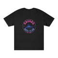 Vintage boat graphic T-shirt from Savage Reel Club featuring a classic fishing scene, casual crew neck design, printed by Printify.