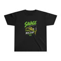 Kids' Savage Reel Club youth fishing shirt from Printify, featuring a vibrant graphic design on a comfortable tee.