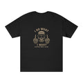 Black I Do What I Want T-Shirt by Printify featuring a rebellious savage skeleton graphic on the front.