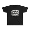 Printify Savage Reel Club youth fishing T-shirt for kids with colorful reel and fishing design on soft cotton fabric.