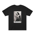 Printify Savage Reel Club T-Shirt featuring nun and rod graphic on soft cotton fabric, casual fit, black color.