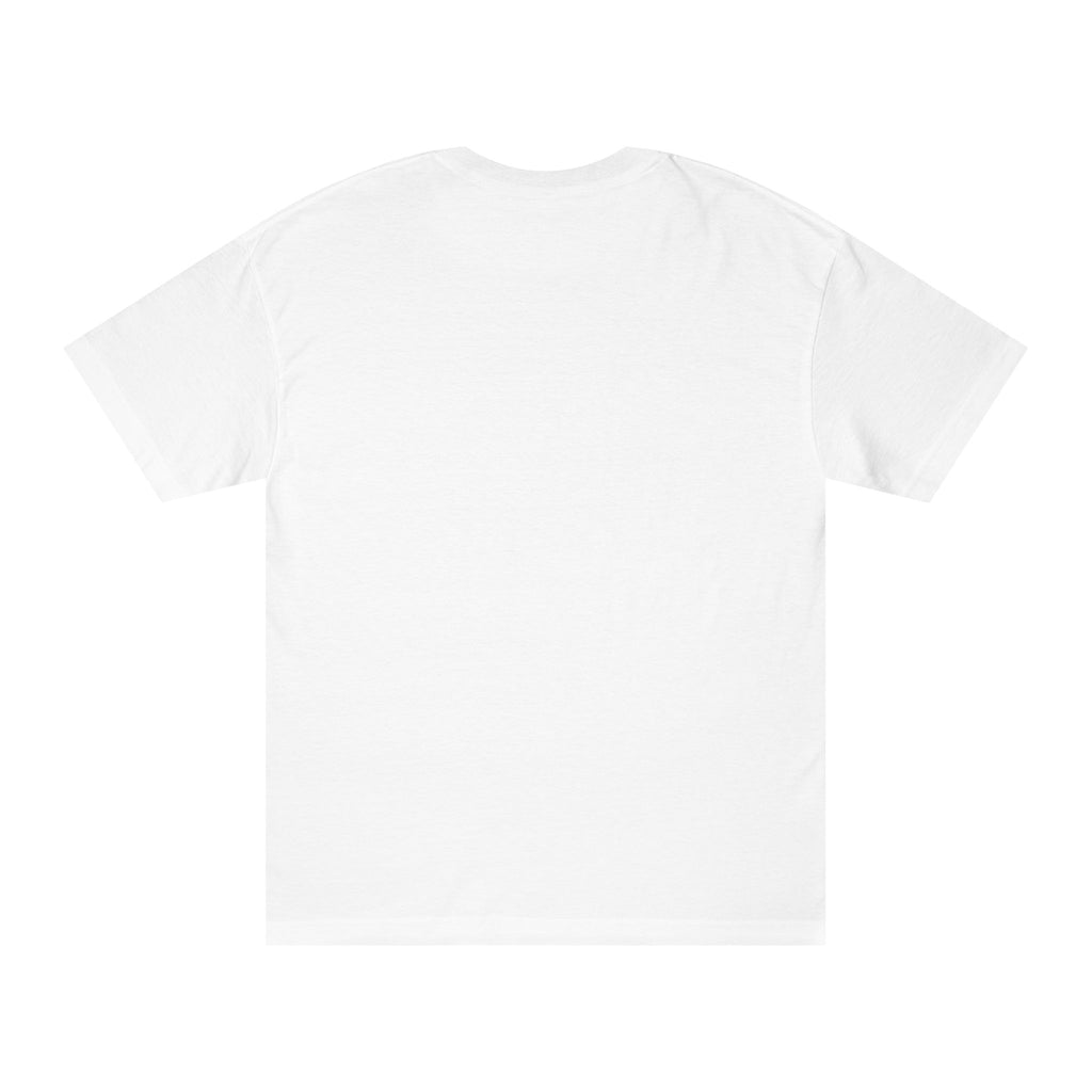 Printify Savage Reel Club T-Shirt featuring a nun and rod graphic on the front, casual unisex cotton T-shirt design.