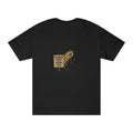 Funny fishing T-shirt by Printify featuring a "Savage Reel Club" lure design on a casual cotton shirt.