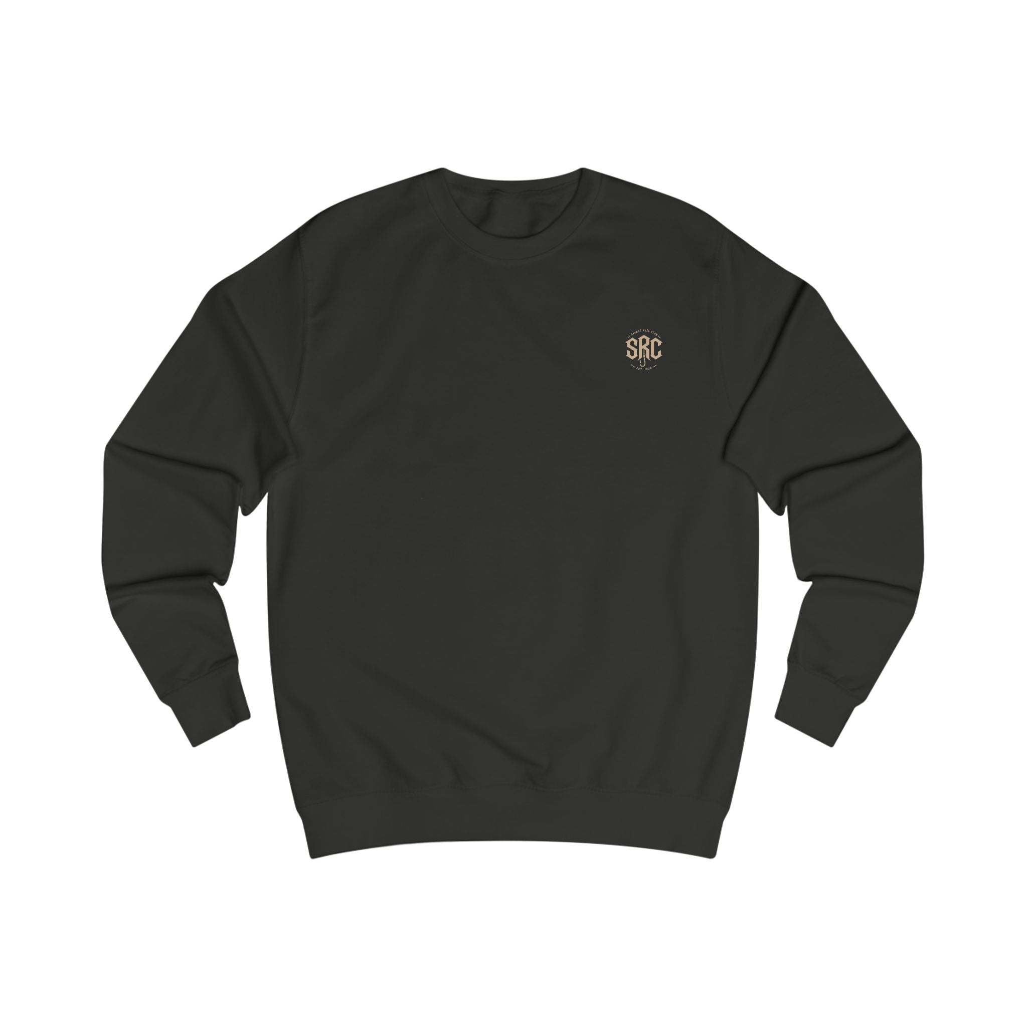 Printify Savage Reel Club fishing sweatshirt with retro walleye graphic, crewneck style, casual apparel for fishing enthusiasts.