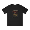 Vintage Bass Fishing T-Shirt featuring "Make Fishing Great Again" slogan, classic design, and comfortable fabric by Printify.