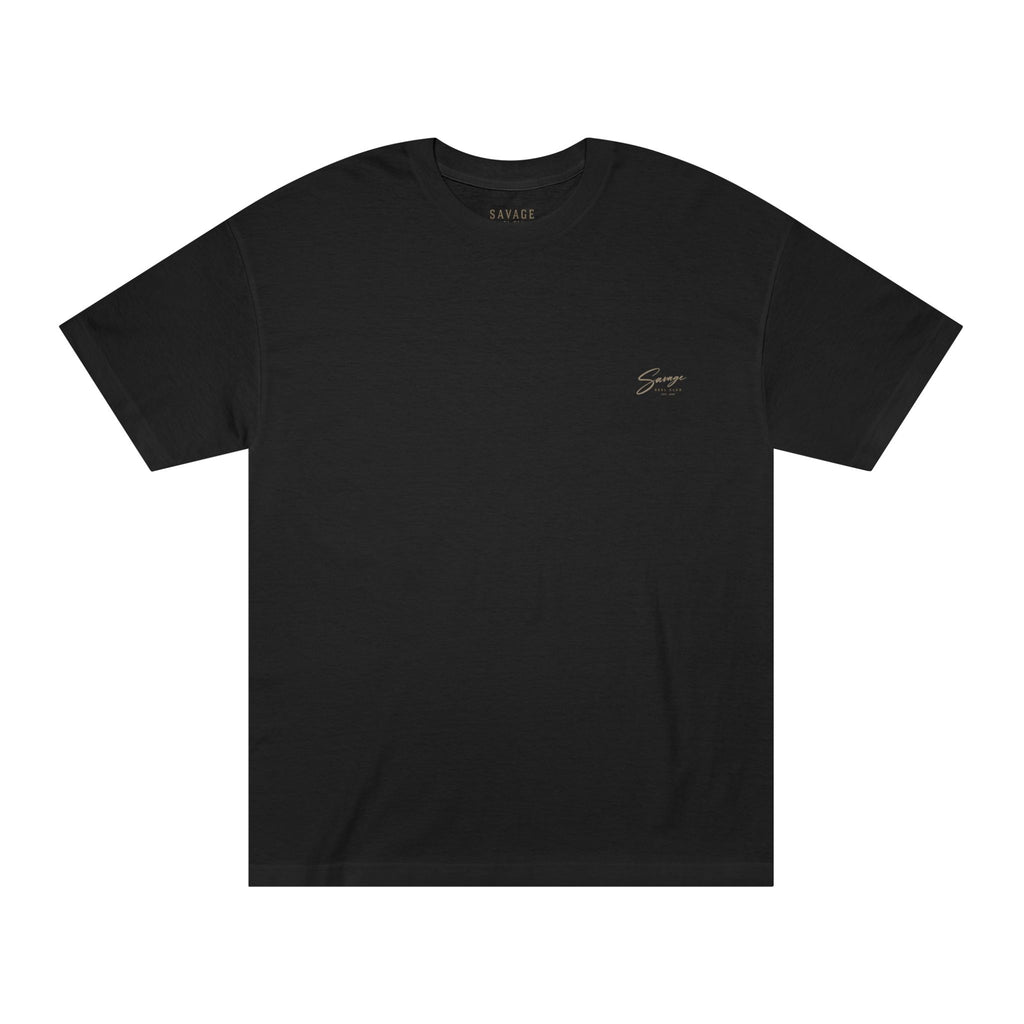 Offshore Addiction Vintage Boat fishing T-shirt by Printify featuring a classic boat design on a casual men's tee.